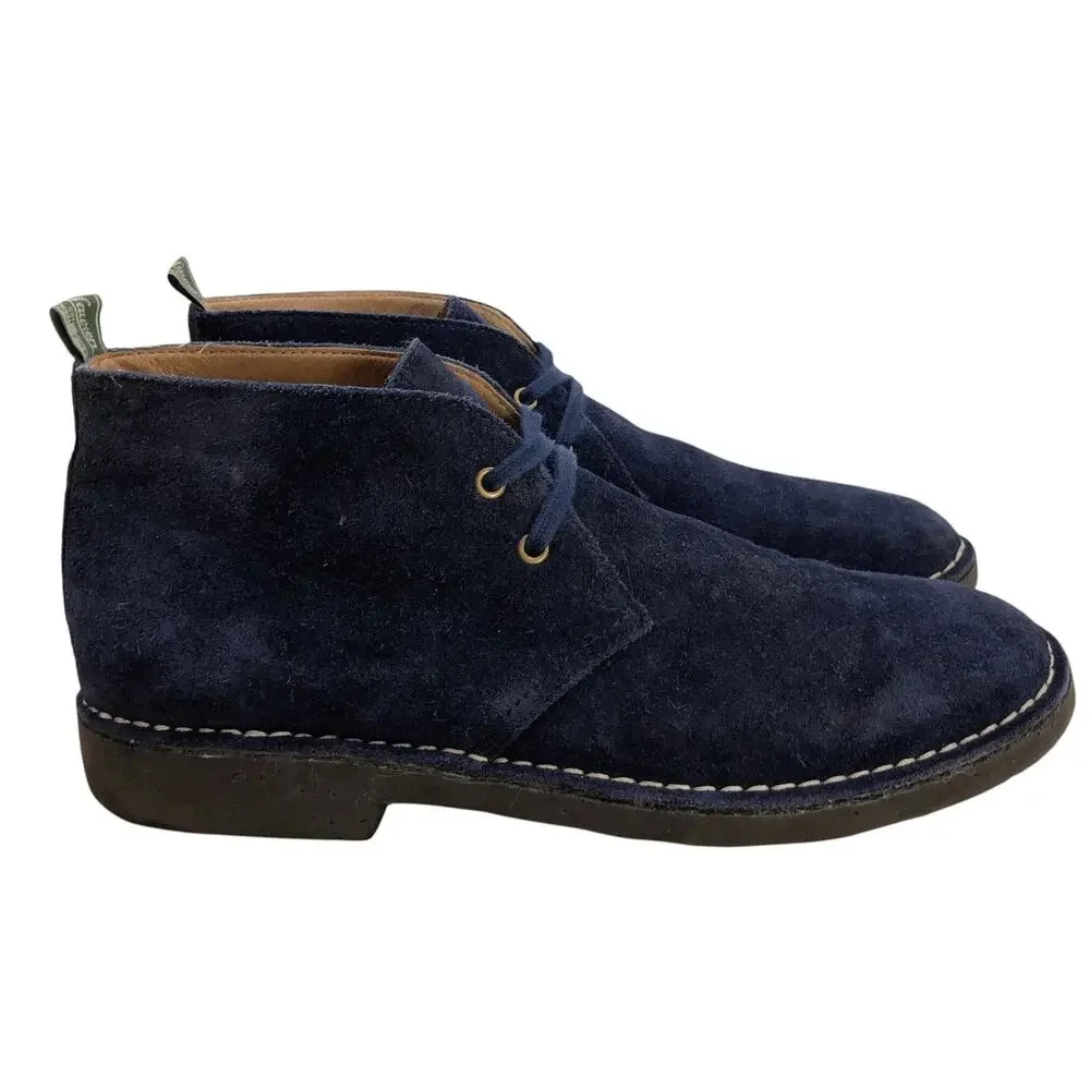 Polo Ralph Lauren Shoes Mens 9.5D Talan Chukka Navy Suede Desert Boots Lace Up